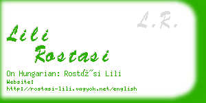 lili rostasi business card